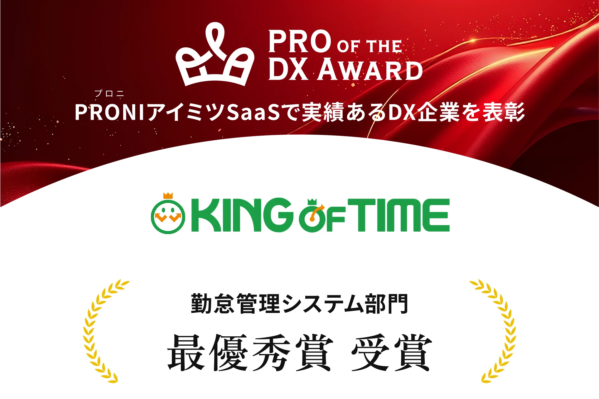 「PRO OF THE DX AWARD 2025年上期」勤怠管理システム部門で最優秀賞に選出